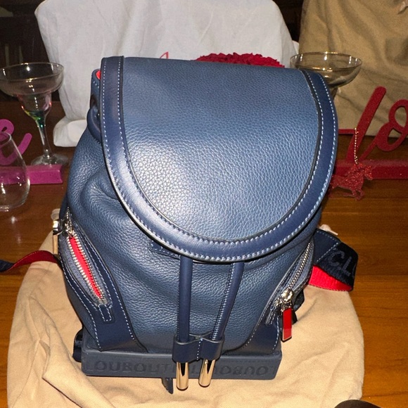Christian Louboutin Explorafunk Small Backpack Navy - Picture 8 of 11